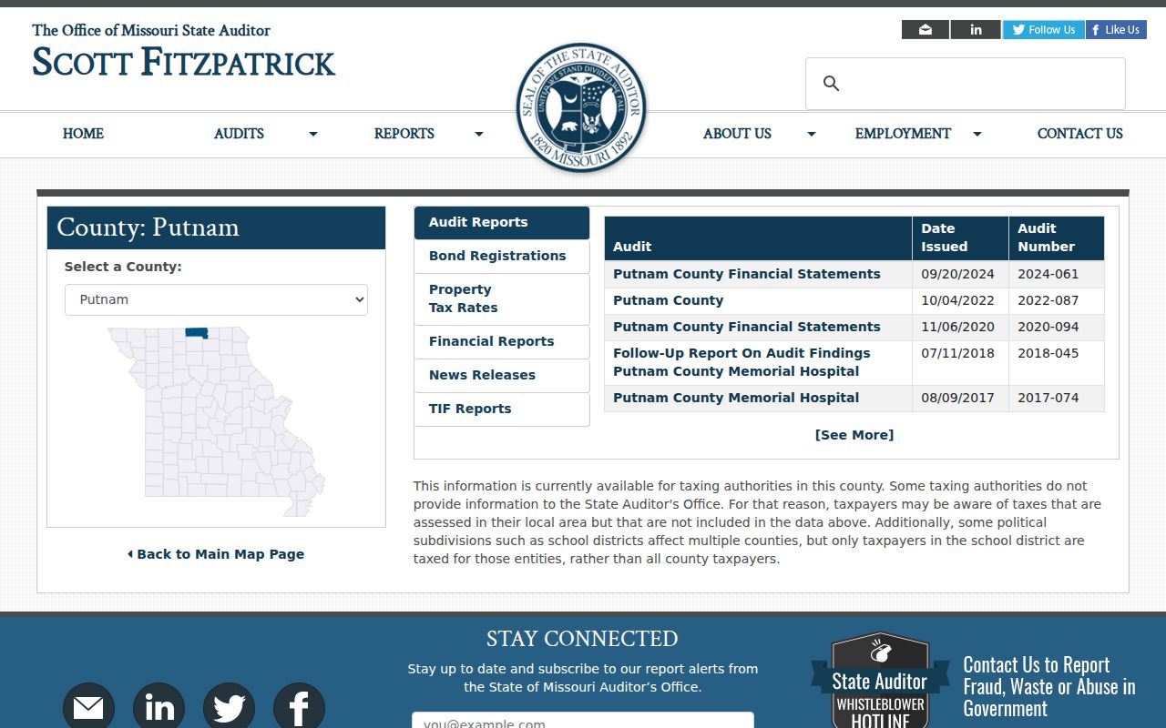 Livonia court docket record context from the official Putnam County local-government page